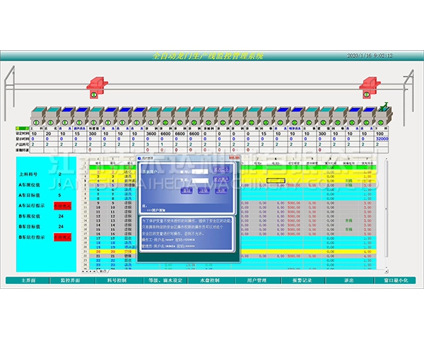 兴安盟全自动龙门生产线监控管理系统